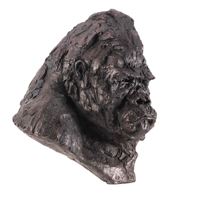 sculpture chimpanze bronze